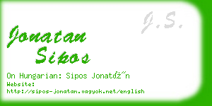 jonatan sipos business card